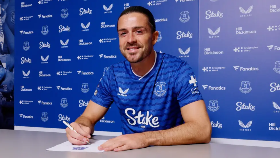 Jack Grealish joins Everton on loan from Manchester City